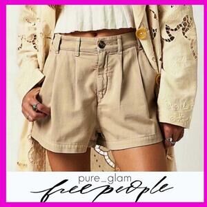 Free People chino shorts tan